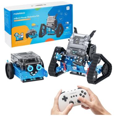 Imagem de Kit de Robótica Makeblock mBot2 Rover, Robô Interativo para Aprendizado de Codificação e Diversão ao Ar Livre, Robô Controlado por Controle