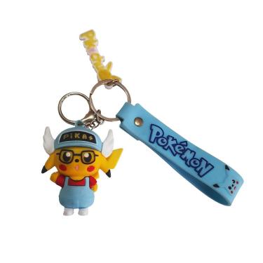 Imagem de Chaveiro 3d Emborrachado Pikachu Azul Claro Com Mosquetão