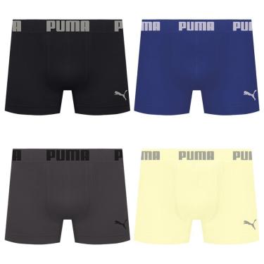 Imagem de Kit 4 Cuecas Puma Boxer Sem Costura Masculina