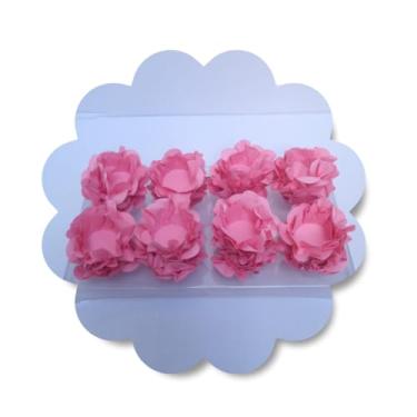 Imagem de Forminhas para Doces, 80 Peças Decorativas em Formato de Flor para Festas, Casamentos e Aniversários (Rosa Claro)