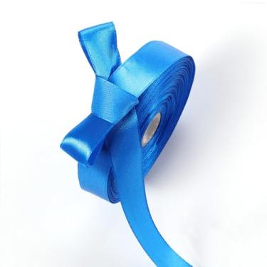 Imagem de Fita de cetim azul royal de 1,5 cm x 50 m para embrulho de presente, projetos de artesanato, decoração de casamento, buquê de flores, laços de cabelo