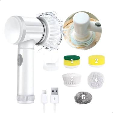 Imagem de 2X Escova Magica Elétrica Multifuncional 5 Em 1 Mop Giratori