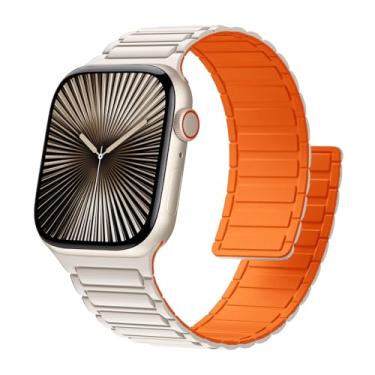 Imagem de Pulseira magnética para Apple Watch série 11/10/9/8/7/6/5/4/3/SE/3nd/Ultra3 de 49 mm, 46 mm, 44 mm, 45 mm, 42 mm, 41 mm, 40 mm, 38 mm, 40 mm, 38 mm, 4 mm, 4 mm, 4 mm, 4 mm, 4, SE/3nd/Ultra3