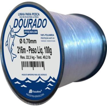 Imagem de Linha Pesca Dourado Premium 100 Gramas Nylon Monofilamento Mazzaferro 