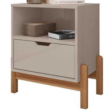 Imagem de Mesa De Cabeceira 1 Gaveta 004015 Off White Dcasa Off White
