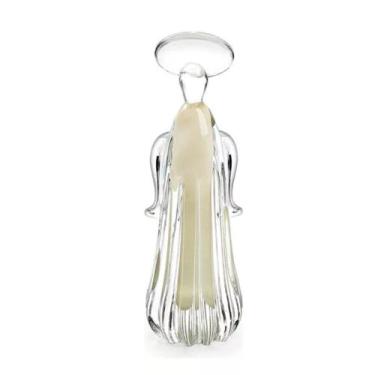 Imagem de Anjo Decorativo Imagem Cristal Murano Pérola São Marcos 2810,5cm