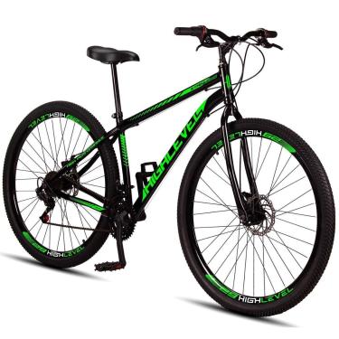 Imagem de Bicicleta Aro 29 Aço Carbono HighLevel Freios A Disco 21 Vel-Unissex