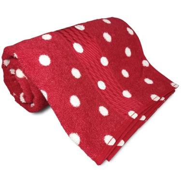 Imagem de Toalha de Rosto Dohler Prisma 100% Algodão 50 x 80cm - Coração Bolinha Poá - Macia Grossa Presente (Bolinha Fernanda Vermelho)