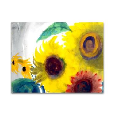 Imagem de RYLJCZ Pinturas famosas abstratas. Pôsteres e impressões de arte de Emil Nolde (Forest Floor). Reprodução em tela. Quadro decorativo para sala de estar. (50 x 70 cm (19,7 x 27,5 pol)/sem moldura)