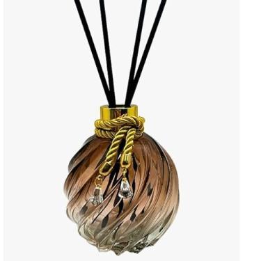 Imagem de Frasco Aspiral Jaspe 250ml para Difusor de Ambiente com Tampa Luxo e Varetas – Aromatizador Decorativo(DOURADO)