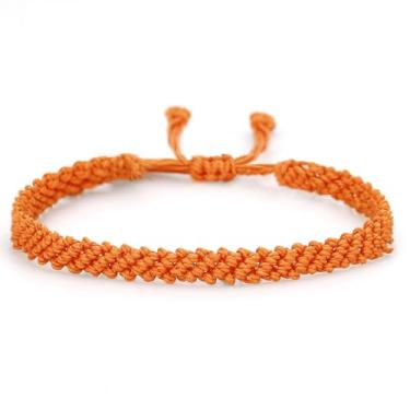 Imagem de Pulseira trançada colorida ajustável para mulheres e homens, feita à mão, com proteção da sorte, presentes de aniversário, onda, surfista, praia, joias modernas, Medium, Acrílico, Sem Pedra Preciosa