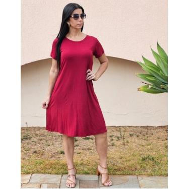 Imagem de Vestido Plus Size Malha Soltinho Blusão Viscolycra Gestante Evangélico