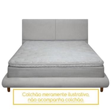 Imagem de Kit Cama Box e Cabeceira Napole King Size 208cm Bouclê - SOFA STORE
