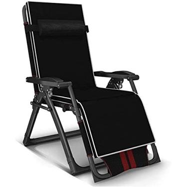 Imagem de YYBOES Poltrona reclinável dobrável, resistente, dobrável, gravidade zero, cadeiras reclináveis, à prova d'água, espreguiçadeiras, espreguiçadeiras, decks, metal, para jardim ou escritório