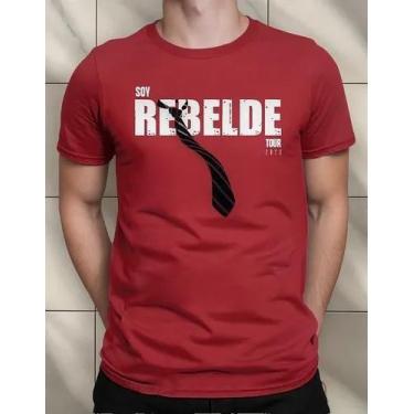 Imagem de Camiseta Camisa Adulto Feminina Masculina Algodão Banda Rebelde RBD MD