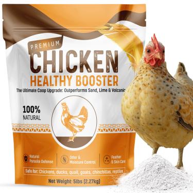 Imagem de Spanielbuns Mistura para banho de pó de galinha 2,3 kg – Pó natural de aves para cuidados com a pele e penas | Mistura de terra de diatomáceas | Limpador de galinheiro e controle de odor | Seguro para