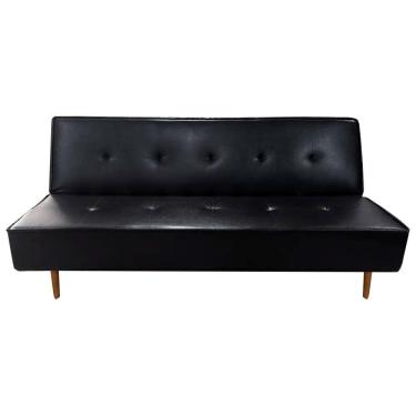 Imagem de Sofá Cama Silver 3 Lugares 1,92 Shop Das Cabeceiras Preto