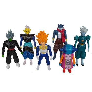 Imagem de Kit Conjunto 6 Boneco Vegeta Ssj3 Dragon Ball Super 15Cm