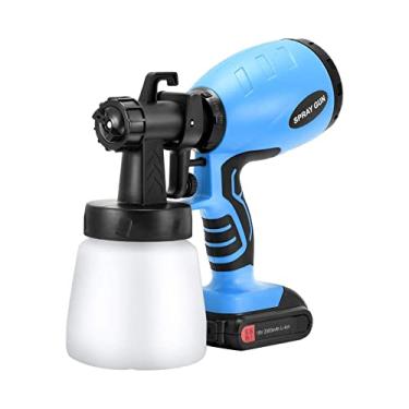 Imagem de Arma de pulverização elétrica da bateria elétrica da bateria de lítio sem fio 4000mAh Pistola portátil do pulverizador para a lâmpada da pintura do pulverizador