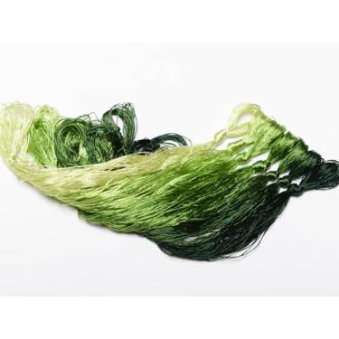 Imagem de RUSHIGUAN 100% pura natureza amoreira fio de seda acessório de joias flores artificiais ponto cruz bordado fio diy kits de costura 7 cores gradientes 22 m cada (4)