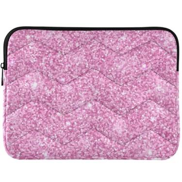 Imagem de Capa protetora para notebook com textura de glitter rosa capa para notebook floral animal bonito universal 13 polegadas capas para laptop 14
