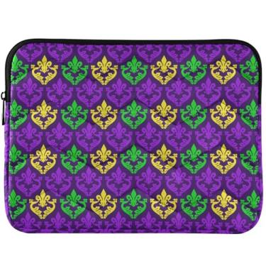Imagem de Capa para notebook roxa com estampa de carnaval personalizada, capa universal de 13 a 14 polegadas, acessórios de computador para MacBook de 13 polegadas