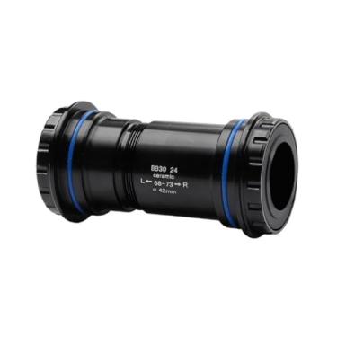 Imagem de COONIUM Suporte de manivela BB30 rosqueado de cerâmica para rolamento de cerâmica BB para eixo de manivela de 24 mm (compatível com Shimano) ou 22/24 mm (SRAM GXP)