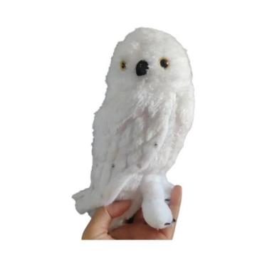 Imagem de Brinquedo De Pelúcia Coruja Hedwig De 18cm, Boneco De Pássaro Fofo Par