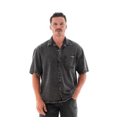 Imagem de Camisa Jeans Masculina Arauto Oversized Black-Masculino