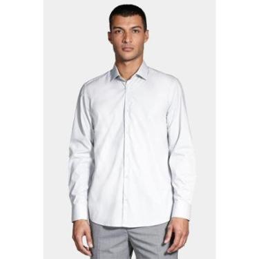 Imagem de Camisa Slim Social Com Elastano Cinza-Masculino