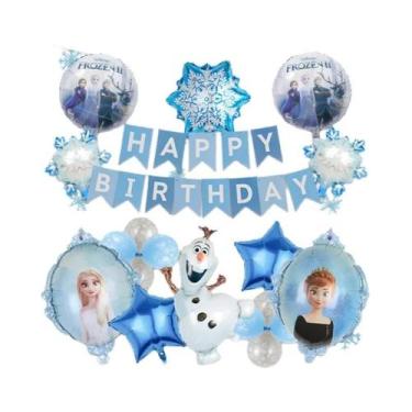 Imagem de Conjunto De Decoração De Festa De Aniversário Frozen Anna Elsa Olaf Co
