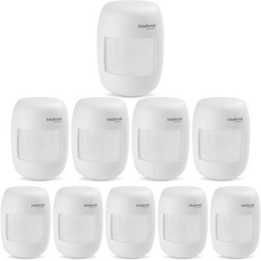 Imagem de Kit 10 Sensores Alarme Passivo Infravermelho Com Fio Interno IVP 3000 