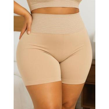 Imagem de Short Modelador Plus Size Anágua Cinta de Compressão Cós Alto- c8 ANDR