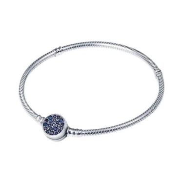 Imagem de Pulseiras Femininas De Prata Esterlina 925 17-20CM Corrente De Cobra C