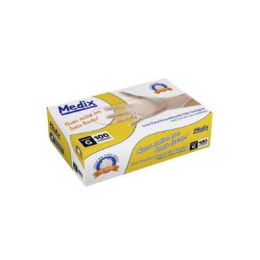 Imagem de Luva Vinil Para Procedimento Não Cirúrgico S/Pó - 100UN - MEDIX, G