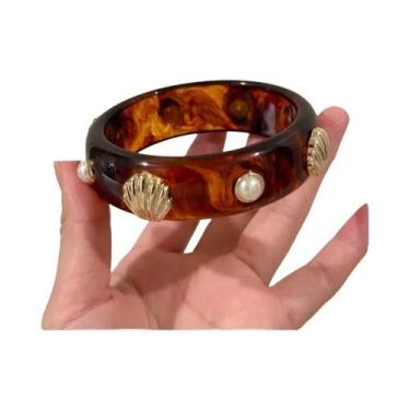 Imagem de Pulseiras Vintage De Resina Acrílica Para Mulheres, Imitando Pérolas, 