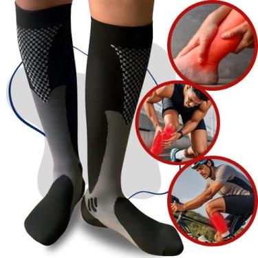 Imagem de Meias Esportiva de Alta Compressão Para Atividades Físicas Corrida e C