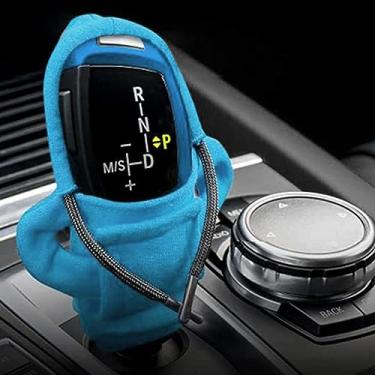 Imagem de Capa de Mudança de Marcha do Carro, Botão de Mudança de Carro Com Capuz Moderno, Camisa de Suéter Com Capa de Botão de Mudança de Marcha Quente de Inverno, Acessórios Interiores