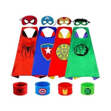 Imagem de Capas De Super-Herói Para Crianças, Máscaras E Pulseiras, Fantasia De 