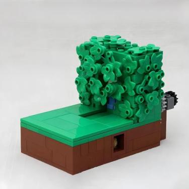 Imagem de Blocos De Montar DIY Para Adultos, Homer Entrando No Galho De Uma Árvo