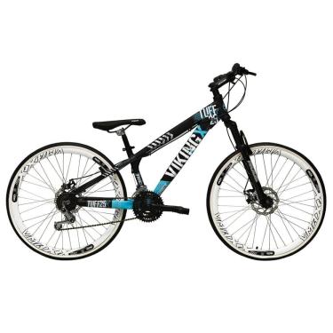 Imagem de Bicicleta Aro 26 Vikingx Tuff Preta X30 21v Alumínio Freeride Freio a Disco Aros Vmaxx Pretos