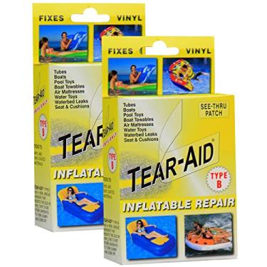 Imagem de Tear-Aid Kit de reparo inflável de vinil, caixa amarela tipo B (pacote com 2)