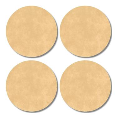 Imagem de Kit 4 Pele Animal 55Cm Couro S Aro Conga Bongo Atabaque Luen