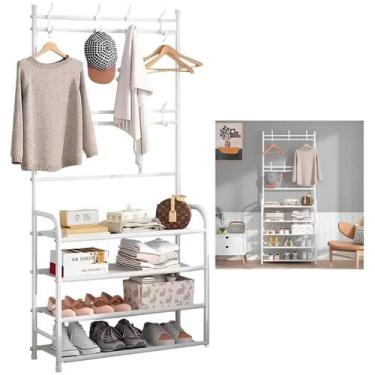 Imagem de Prateleira Organizadora Multifuncional Sapateira Cabideiro - Innovare 