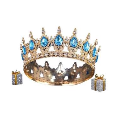 Imagem de Coroa De Noiva Elegante Com Strass, Acessório De Luxo Barroco Para Cas