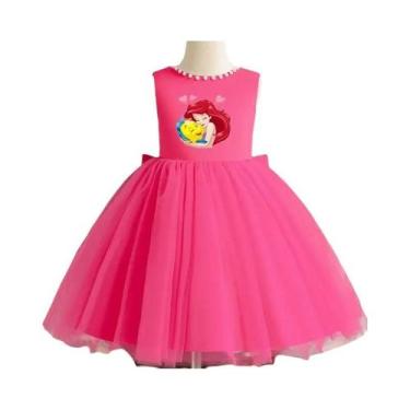 Imagem de Vestido De Tule Com Laço Para Meninas Princesas, Elegante Vestido De D