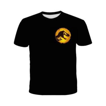 Imagem de Camiseta 3D De Dinossauro Jurássico Para Meninos, Moda Clássica Americ