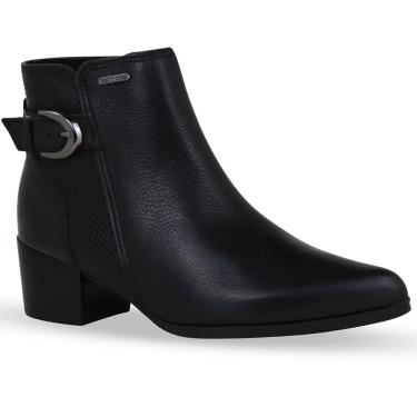 Imagem de Bota Feminina Bottero Couro Cano Baixo Preta 349309-10