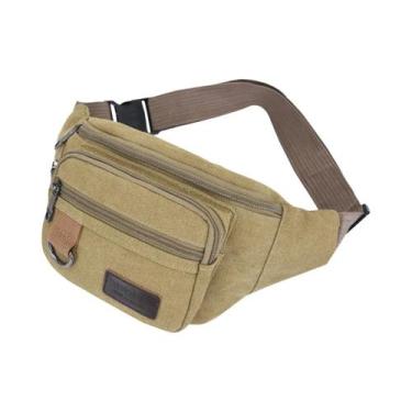 Imagem de Bolsa De Cintura Masculina Em Lona Grossa Para Atividades Ao Ar Livre,