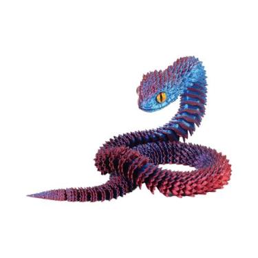 Imagem de Modelo De Cobra Viper Flexível Impresso Em 3D, Decoração Artística, Vá